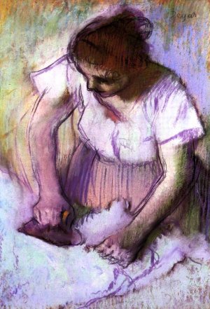 Woman Ironing 2 by Oil Painting Reproduction