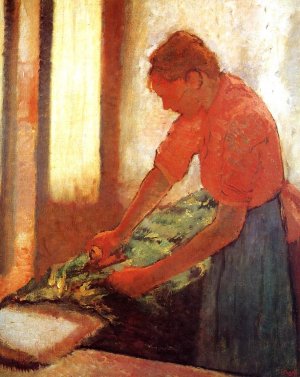 Woman Ironing 3 by Oil Painting Reproduction