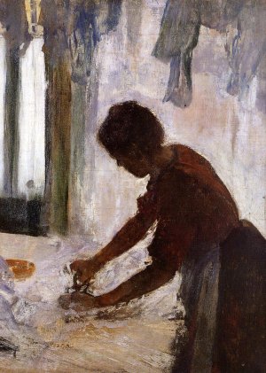 Woman Ironing also known as Silhouette by Oil Painting Reproduction