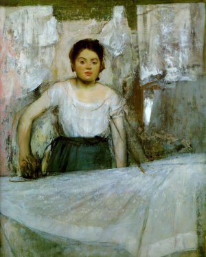 Woman Ironing by Oil Painting Reproduction