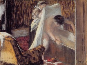 Woman Leaving Her Bath by Oil Painting Reproduction