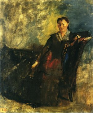 Woman Seated on a Canape by Oil Painting Reproduction