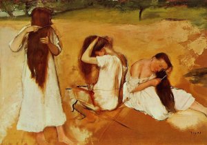 Women Combing Their Hair by Oil Painting Reproduction